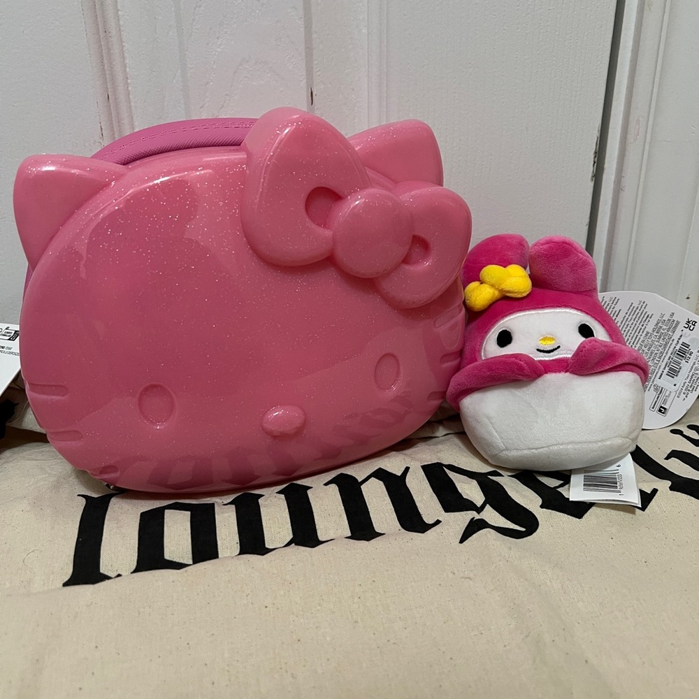 Loungefly Exclusive Hello Kitty 50th Anniversary Glitter Figural Crossbody Bag